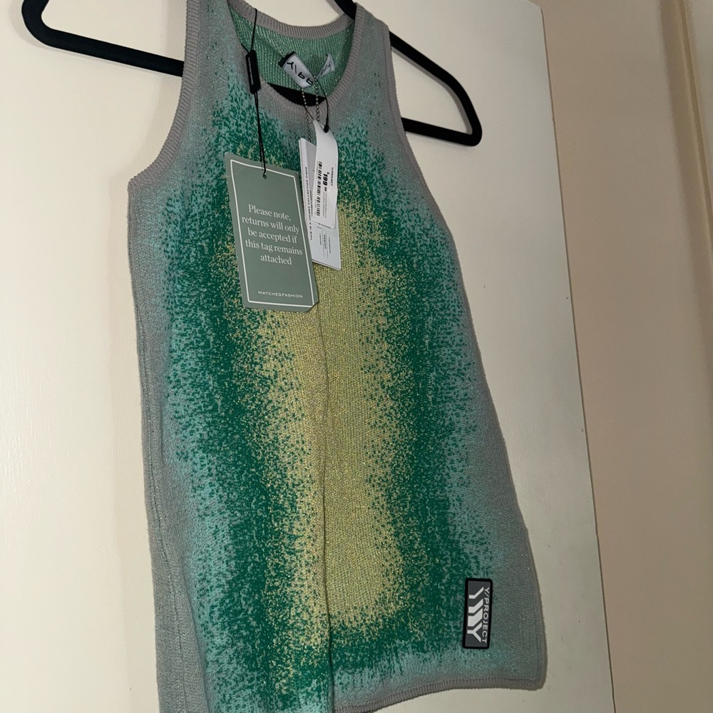 Y/Project Green and Yellow Gradient Top